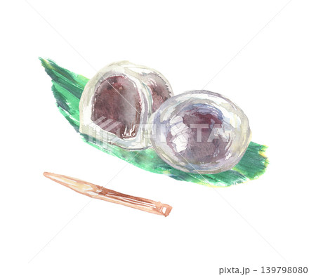 葛饅頭の水彩イラスト 葛饅頭の水彩イラスト 139798080
