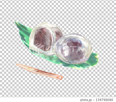 葛饅頭の水彩イラスト 葛饅頭の水彩イラスト 139798080