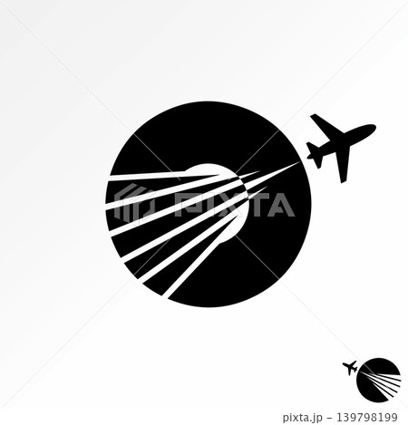 Initial O font with aircraft flying smoke trip commercial logistic aviation logo design graphic concept creative premium vector stock image top sell 139798199