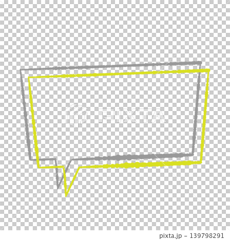 Speech bubble only, light green line art, gray shadow, hand-drawn style, transparent background, rectangular shape (bottom left), transparent background illustration. Speech bubble only, light green line art, gray shadow, hand-drawn style, transparent background, rectangular shape (bottom left), transparent background illustration. 139798291
