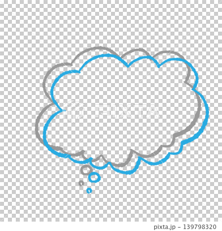 Speech bubble only, blue line art, gray shadow, circular shape, transparent background, transparent background illustration. Speech bubble only, blue line art, gray shadow, circular shape, transparent background, transparent background illustration. 139798320