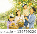 観光農園で梨狩りをたのしんでいる家族のイラスト 観光農園で梨狩りをたのしんでいる家族のイラスト 139799220