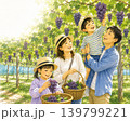 観光農園でぶどう狩りをたのしんでいる家族のイラスト 観光農園でぶどう狩りをたのしんでいる家族のイラスト 139799221