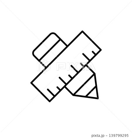 Ruler and pencil icon vector design templates Ruler and pencil icon vector design templates 139799295