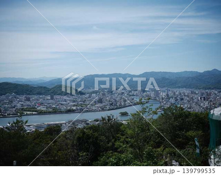 五台山から見た高知市 五台山から見た高知市 139799535