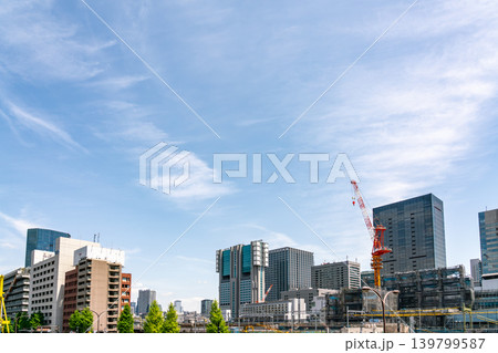 《東京都》日本の都市景観 開発の続く品川駅前の都市風景（令和8年4月） 139799587