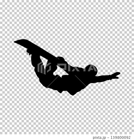 Snowboard trick silhouettes, alpha channel Snowboard trick silhouettes, alpha channel 139800092