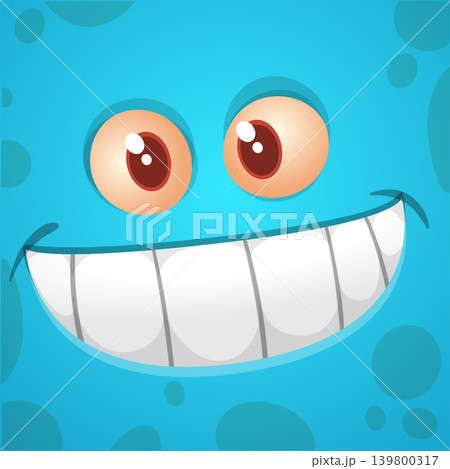 Cute Cartoon Monster Face Illustration. Funny Character Design Isolated. Great for Halloween party decoration or package design Cute Cartoon Monster Face Illustration. Funny Character Design Isolated. Great for Halloween party decoration or package design 139800317