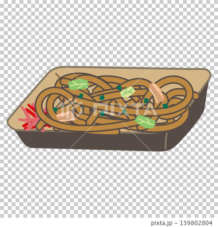 An illustration of delicious-looking yakisoba An illustration of delicious-looking yakisoba 139802804