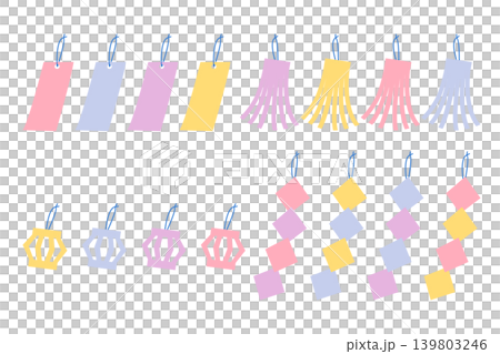 七夕裝飾矢量插畫 七夕裝飾矢量插畫 139803246
