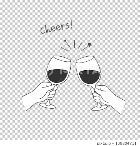舉杯祝酒的插圖 舉杯祝酒的插圖 139804711