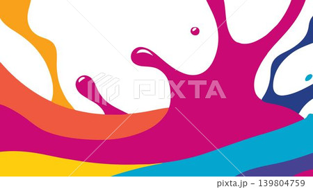 Colorful Ink Splash Background with Vibrant Abstract Paint Blot Design Colorful Ink Splash Background with Vibrant Abstract Paint Blot Design 139804759