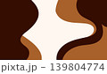 Abstract Illustration of Curved Shapes in Various Shades of Brown and Beige	 139804774