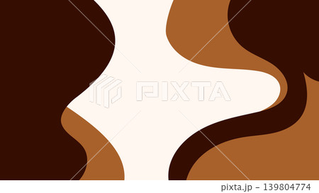 Abstract Illustration of Curved Shapes in Various Shades of Brown and Beige Abstract Illustration of Curved Shapes in Various Shades of Brown and Beige 139804774