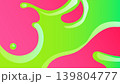 Abstract fluid art with vibrant pink green and white flowing shapes in modern design	 139804777