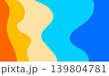 Colorful Abstract Background with Wavy Lines in Orange Yellow Blue Shades	 139804781