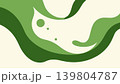 Abstract Green and Cream Wavy Art Illustration for Creative Design Use	 139804787