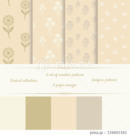 Neutral Botanical Digital Paper Pack Neutral Botanical Digital Paper Pack 139805383
