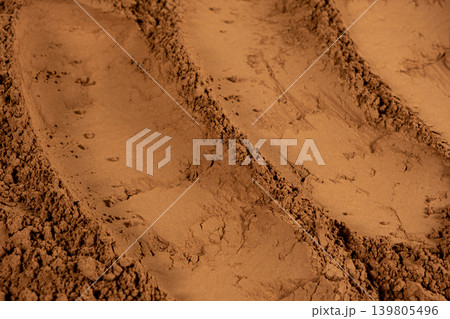 Cocoa powder textures and details for pastry and bakery concepts Cocoa powder textures and details for pastry and bakery concepts 139805496