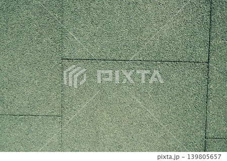 High angle view of non-slip recycled green rubber mats 139805657