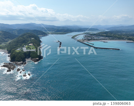 高知県四万十市 四万十川河口の風景 高知県四万十市 四万十川河口の風景 139806063
