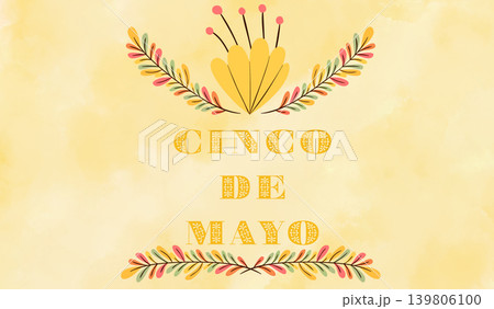 Cinco de Mayo celebration banner with floral decoration Cinco de Mayo celebration banner with floral decoration 139806100