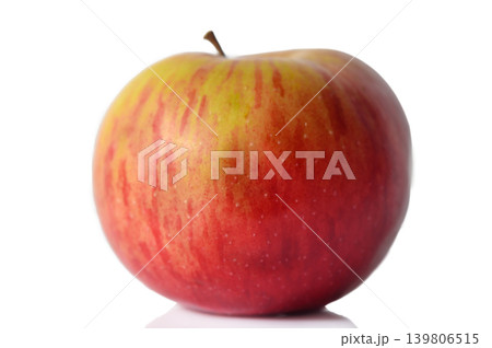 Ripe Red Apple Isolated on White Background Healthy Food Concept Ripe Red Apple Isolated on White Background Healthy Food Concept 139806515
