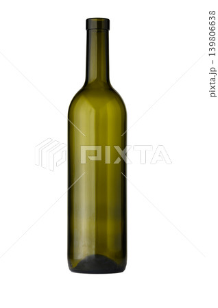 Bordolese style glass bottle 750 ml isolated on white background 139806638