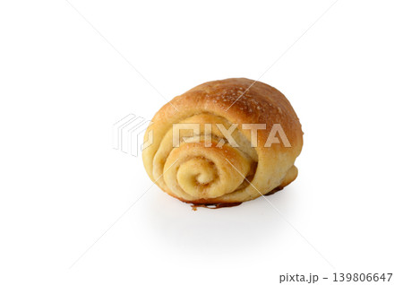 Cinnamon Sugar Bun Isolated on White Background 139806647