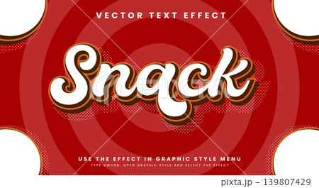 Snack editable text effect template 139807429