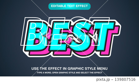 Best 3d style editable text effect Best 3d style editable text effect 139807516