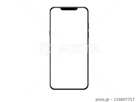 Smartphone screen empty frame isolated on transparent background Smartphone screen empty frame isolated on transparent background 139807757