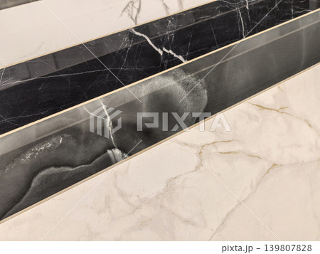 Black and White Marble Texture Porcelain Tiles Black and White Marble Texture Porcelain Tiles 139807828