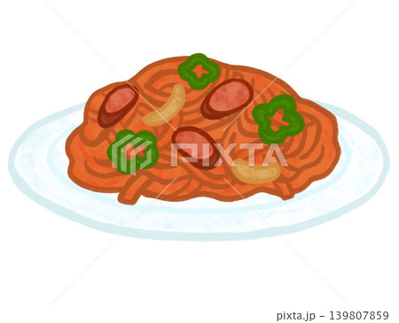 水彩風ナポリタンのイラスト カフェメニュー 喫茶店 素材 水彩風ナポリタンのイラスト カフェメニュー 喫茶店 素材 139807859