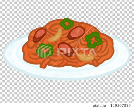 水彩風ナポリタンのイラスト カフェメニュー 喫茶店 素材 水彩風ナポリタンのイラスト カフェメニュー 喫茶店 素材 139807859