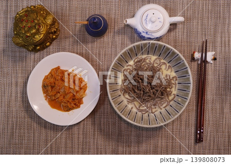Traditional Korean Meal with Tea Set Traditional Korean Meal with Tea Set 139808073
