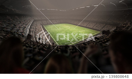 Crowded stadium at night 139808648