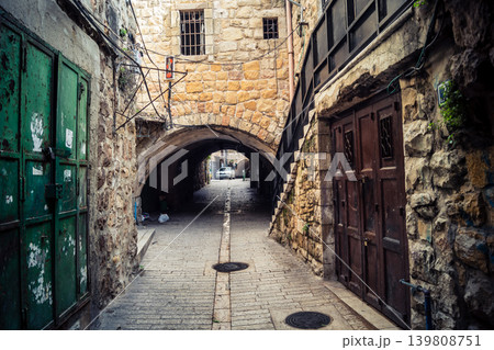 Street view of tel aviv showing the unique local architecture and urban landscape 139808751