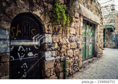 Street view of tel aviv showing the unique local architecture and urban landscape 139808753