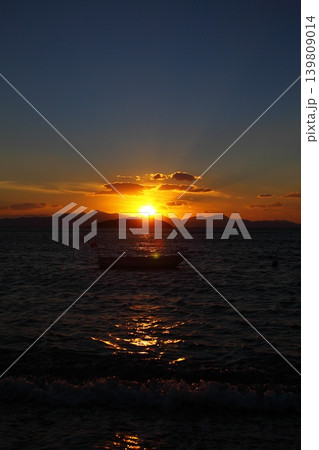 Seaside town of Turgutreis and spectacular sunsets Seaside town of Turgutreis and spectacular sunsets 139809014