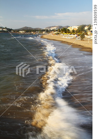 waves on the beach. close up sea. 139809599