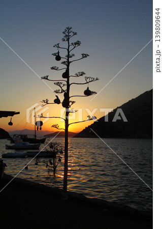Seaside town of Turgutreis and spectacular sunsets Seaside town of Turgutreis and spectacular sunsets 139809644