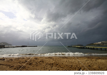Seaside town of Turgutreis and spectacular sunsets Seaside town of Turgutreis and spectacular sunsets 139809920
