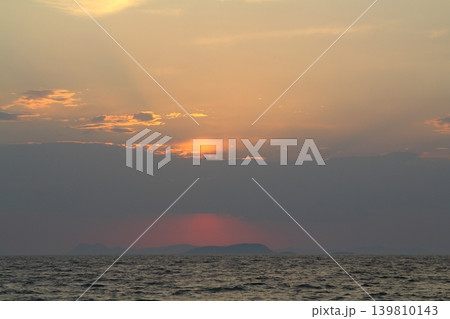 Seaside town of Turgutreis and spectacular sunsets Seaside town of Turgutreis and spectacular sunsets 139810143