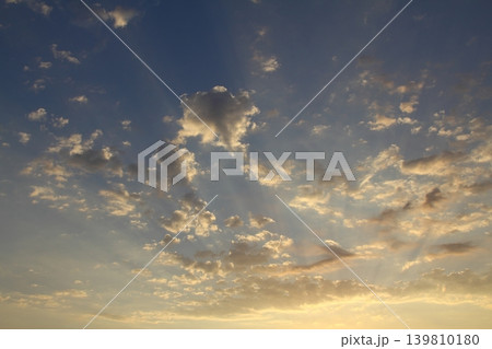 The vast blue sky and clouds sky. blue sky background with tiny clouds. 139810180