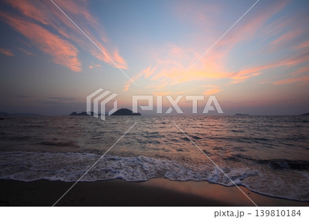 Seaside town of Turgutreis and spectacular sunsets Seaside town of Turgutreis and spectacular sunsets 139810184