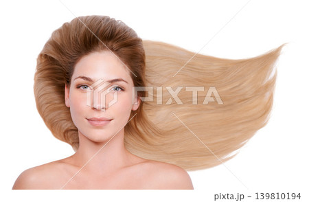 Woman, studio and hair care for portrait, floor and growth with beauty, wellness and glow by white background. Girl, person and model with hairstyle, healthy and results with cosmetics from above Woman, studio and hair care for portrait, floor and growth with beauty, wellness and glow by white background. Girl, person and model with hairstyle, healthy and results with cosmetics from above 139810194
