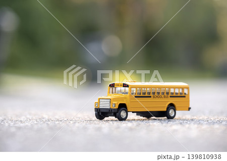 Toy american yellow school bus as symbol of education in the USA Toy american yellow school bus as symbol of education in the USA 139810938