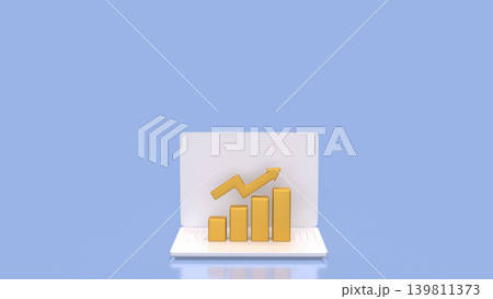 Online Business Growth Analytics Concept 3d render. Online Business Growth Analytics Concept 3d render. 139811373