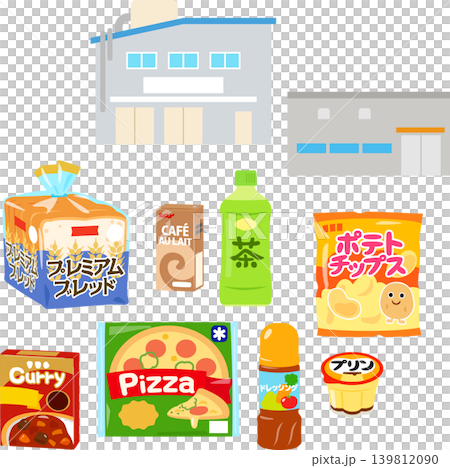 工廠生產的食品 工廠生產的食品 139812090